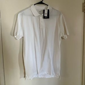 GAP white collard polo shirt